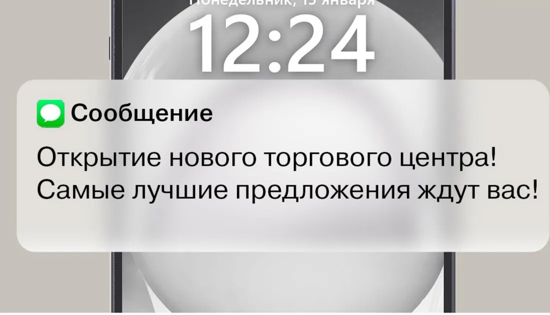 Пример формата «Коммерческая SMS-рассылка»