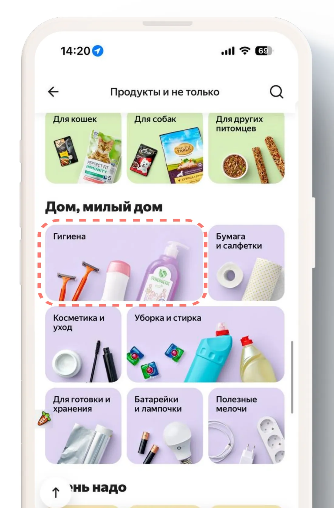 Пример формата «Брендинг обложки категории»